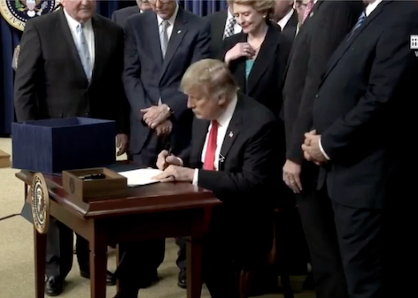 President Donald Trump signs the 2018 Farm BIll