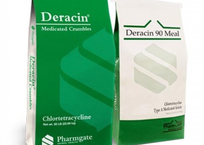 Deracin is broad spectrum and effective against both Gram-positive and Gram-negative organisms.