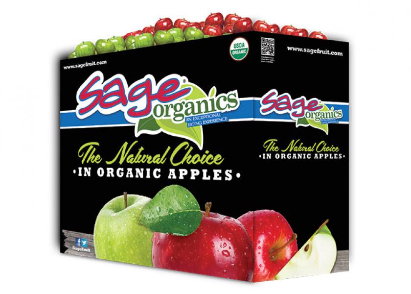 Chuck Sinks, president, sales and marketing at Sage Fruit Co. LLC,  advises retailers to create an apple destination in the produce department and to use organic signage to  clearly mark organic fruit. 