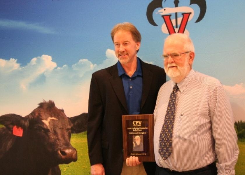 Dr. Andy Johnson (right) has consulted in 32 countries and 46 U.S. states, on dairies ranging from 20 to over 20,000 cows.