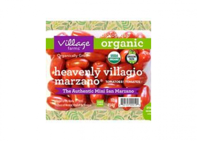 Village Farms' Heavenly Villagio Marzano tomatoes are now available in organic.