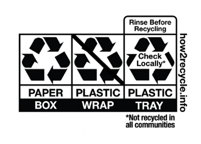 A sample How2Recycle label.
