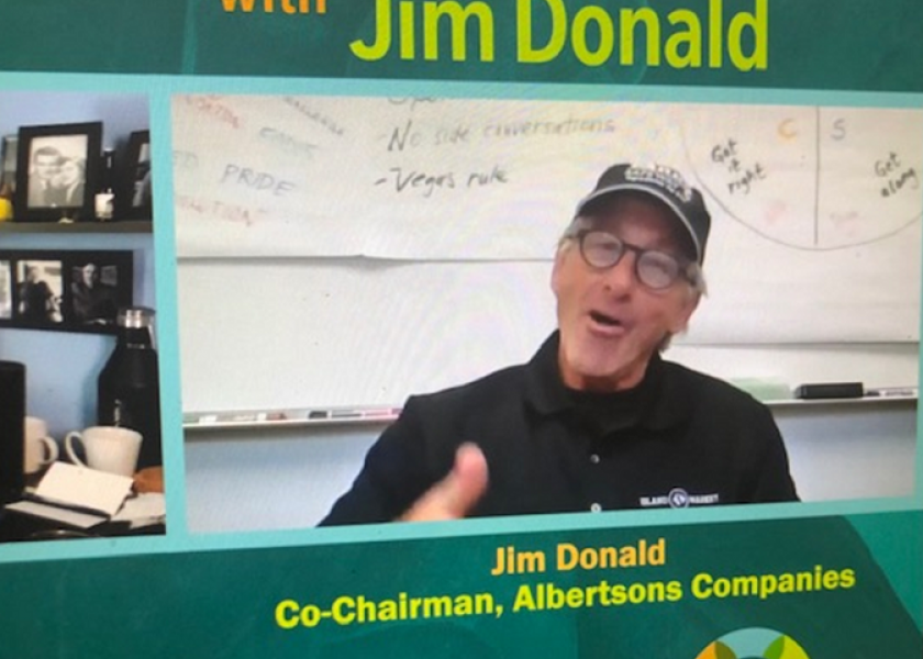 Jim Donald, co-chairman of Albertsons Cos., spoke with Kevin Coupe of MorningNewsBeat in a July 9 virtual session sponsored by the Organic Produce Summit.
