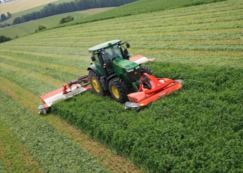 Cut first crop alfalfa at the right height for optimal quality and yield.