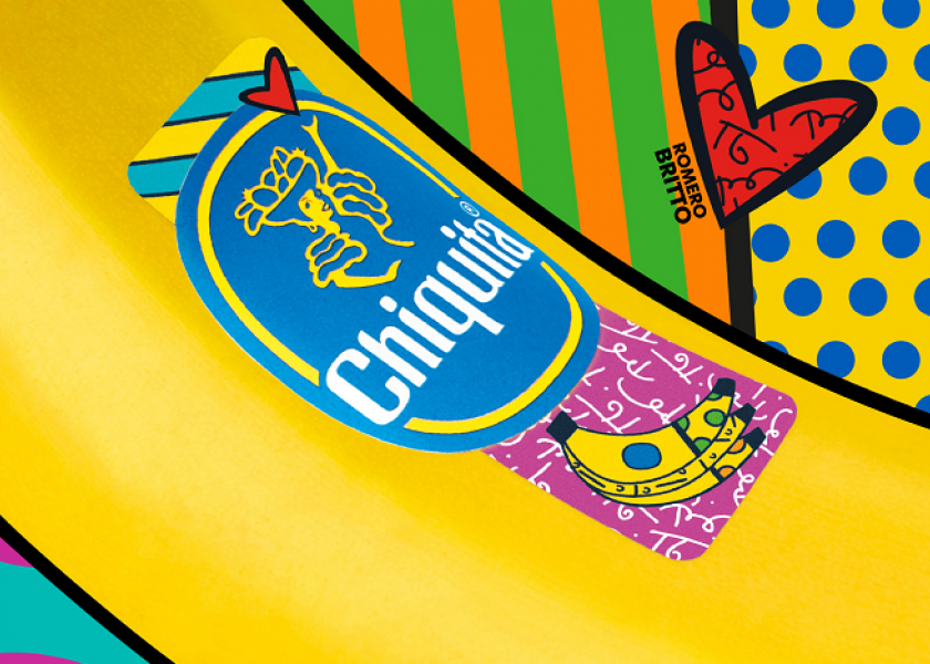 Artist Romero Britto turns Chiquita bananas into ‘canvas’