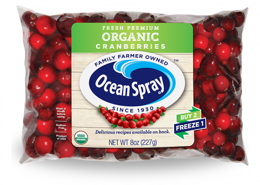 The demand for organic cranberries is increasing.