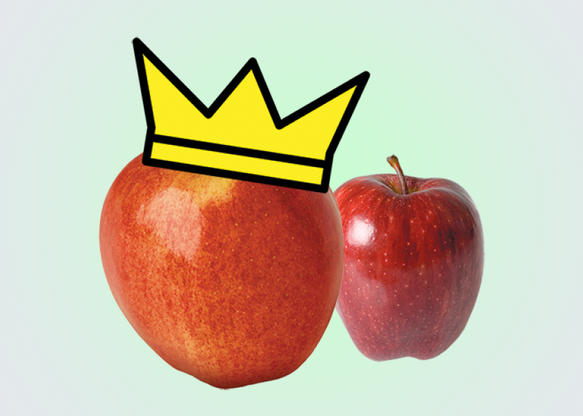 Which apple is expected to dethrone No. 1 red delicious?