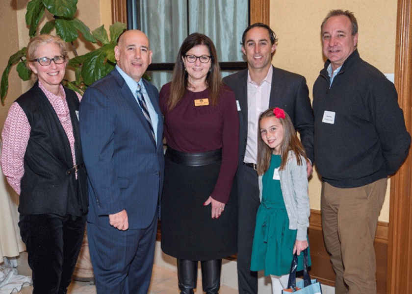 Susan McAleavey Sarlund (from left), EPC executive director; Vic Savanello, EPC president; Marianne Santo, EPC first vice president; Tommy Nunes, Kate Nunes and Doug Classen participated in the March 6 dinner.