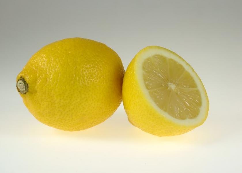 Fresh lemon per capita consumption has increased substantially in the past decade, USDA statistics reveal.